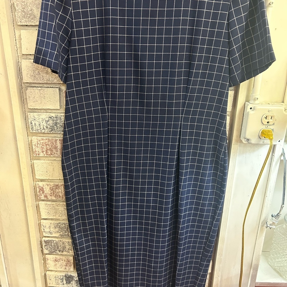 🛍️ Leslie Fay Ladies Size 12 Blue/White Dress